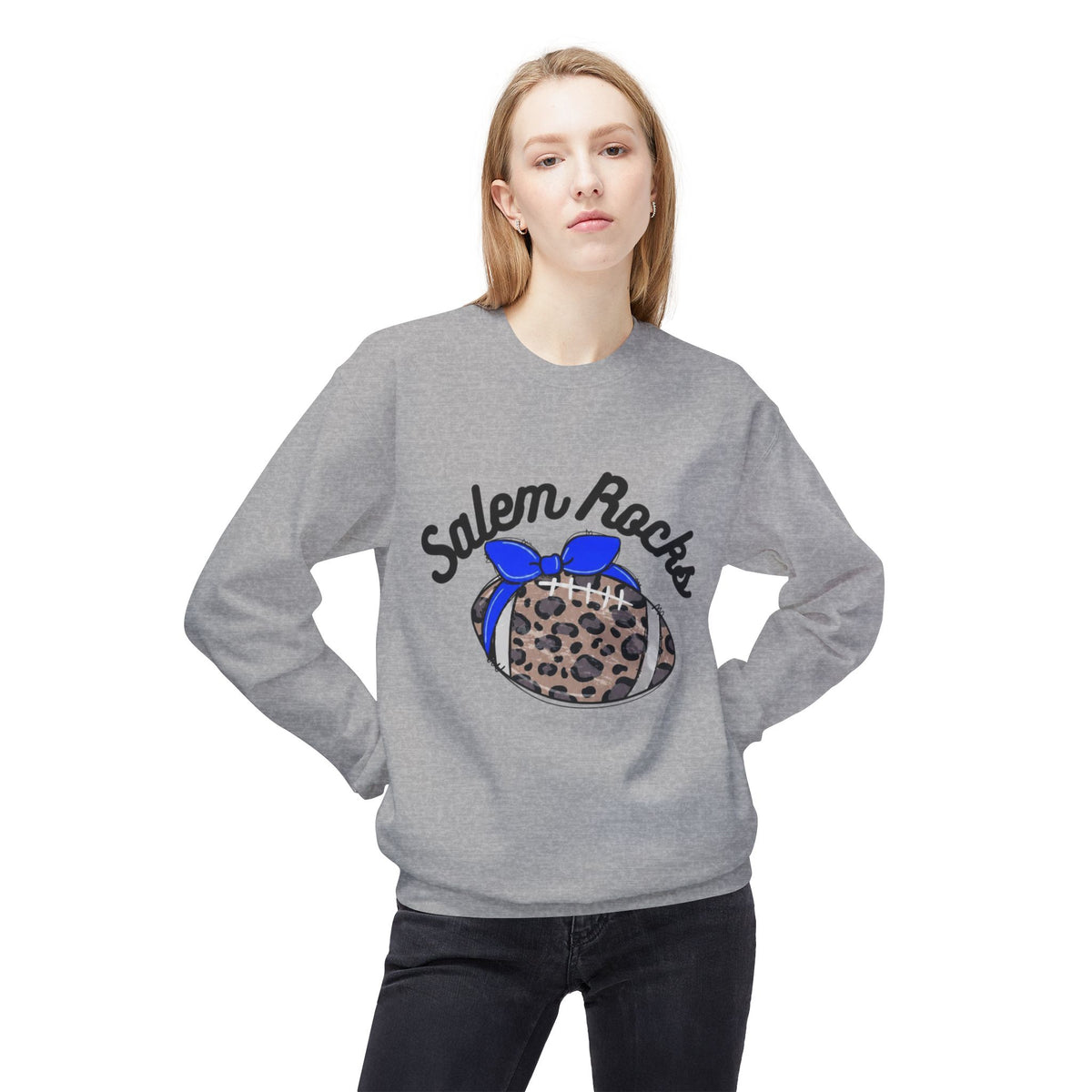 Salem Rocks Football Crewneck Sweatshirt, Unisex Fleece Pullover, Comfortable Streetwear