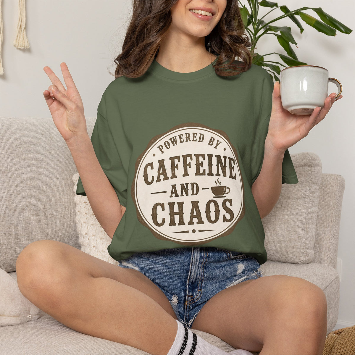 Caffeine and Chaos T-Shirt