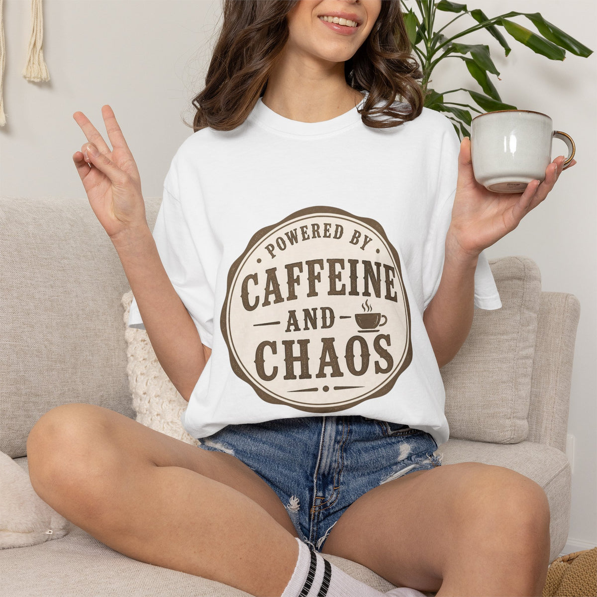 Caffeine and Chaos T-Shirt