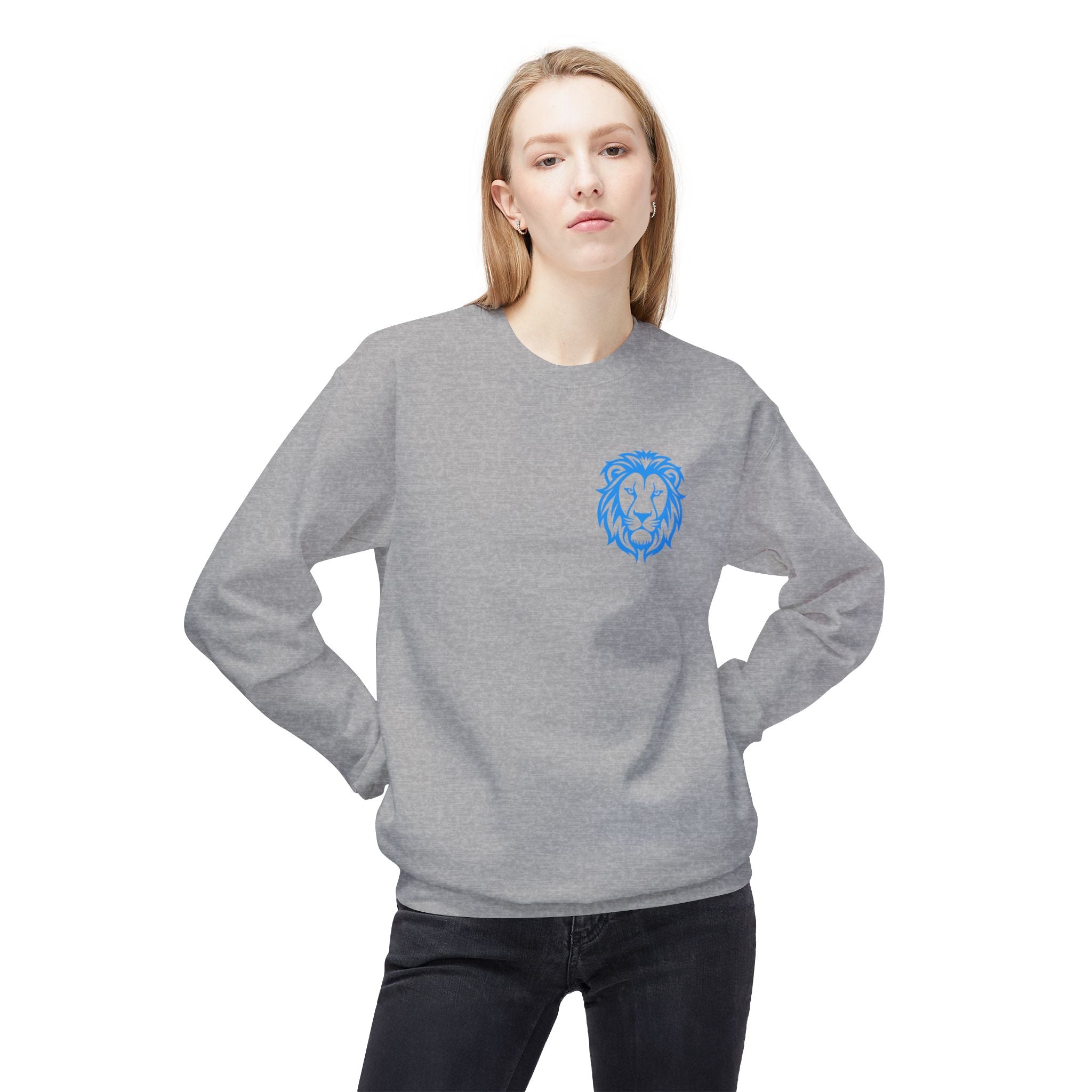 Detroit Sundays Front & Back Crewneck Sweatshirt, Cozy Unisex Fleece