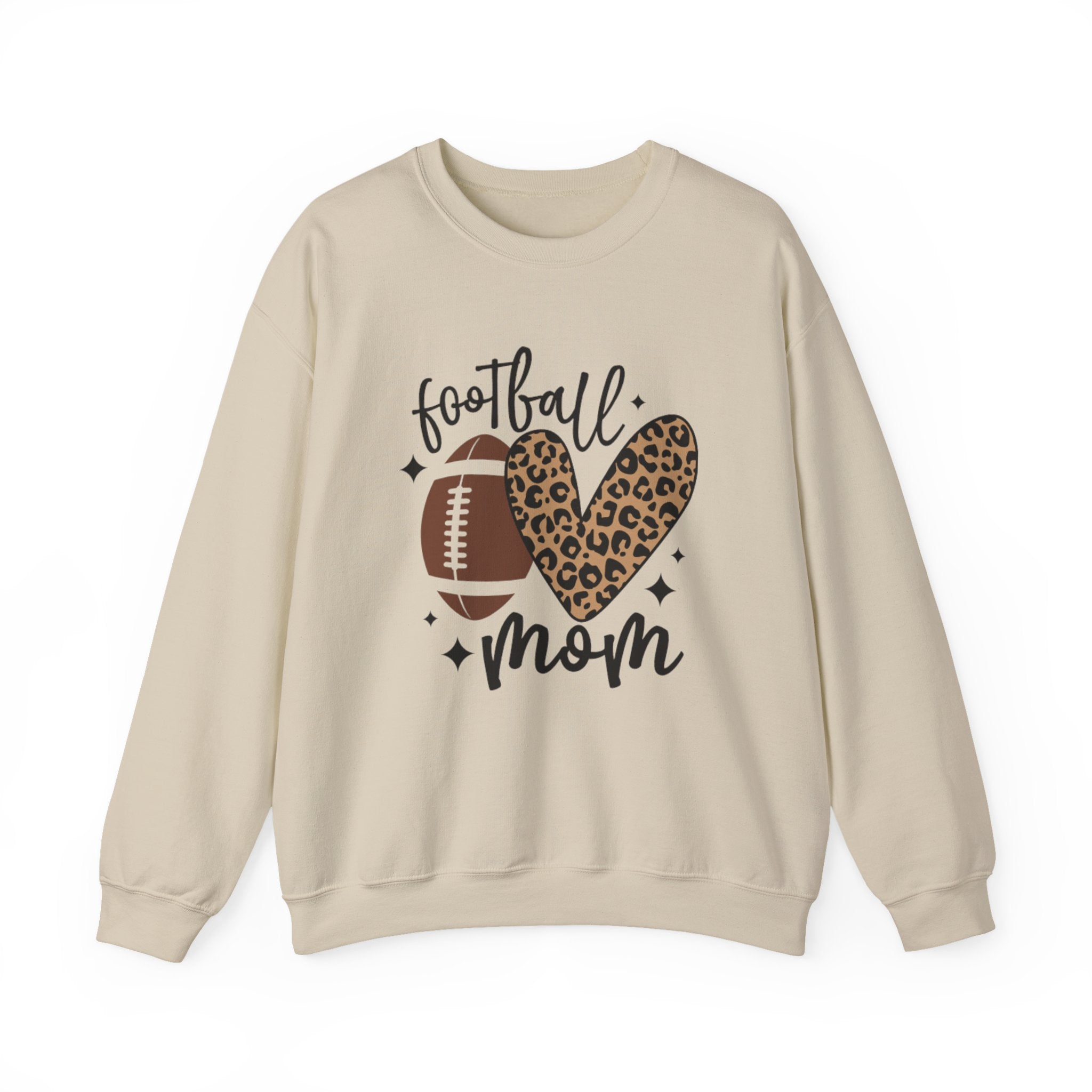 Football Mom Leopard Print Sweatshirt - Cozy Crewneck Gift for Sports Moms, Game Day Apparel, Fall Fashion