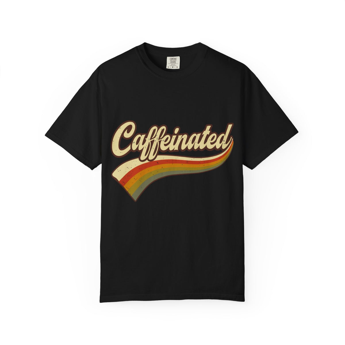 Caffeinated Retro Rainbow T-Shirt