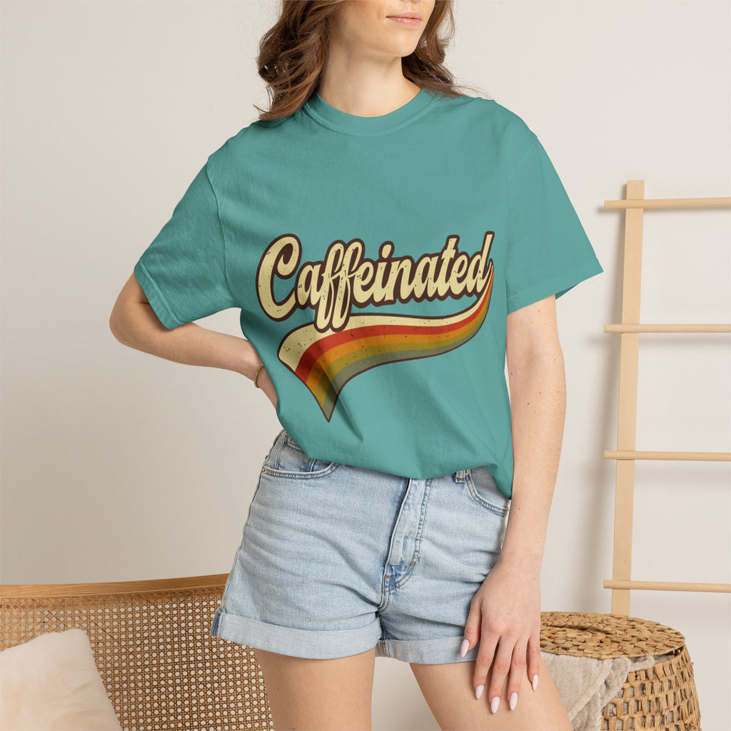 Caffeinated Retro Rainbow T-Shirt