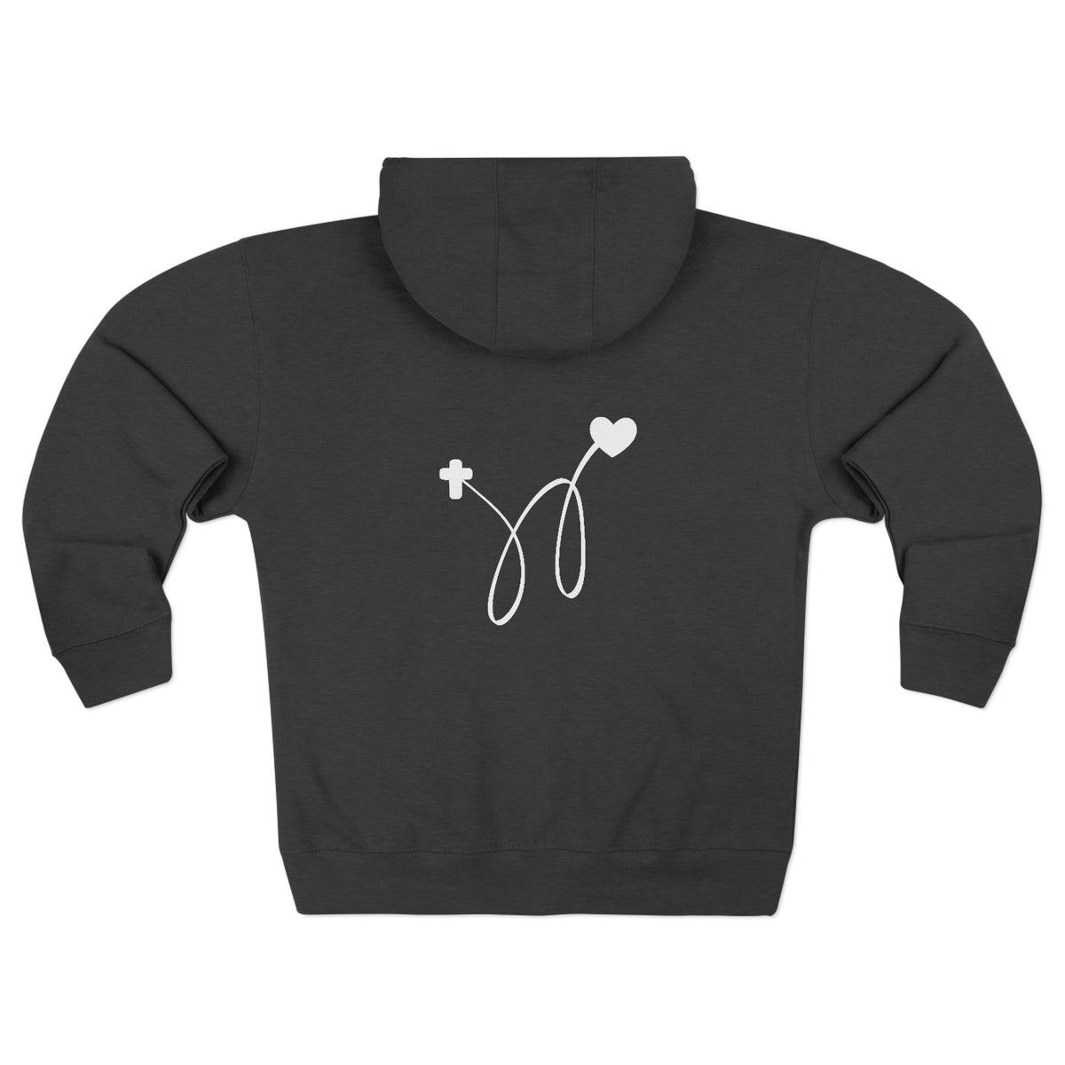 Cross & Heart Zip Hoodie