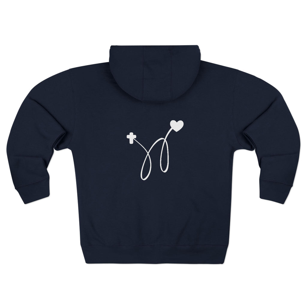Cross & Heart Zip Hoodie