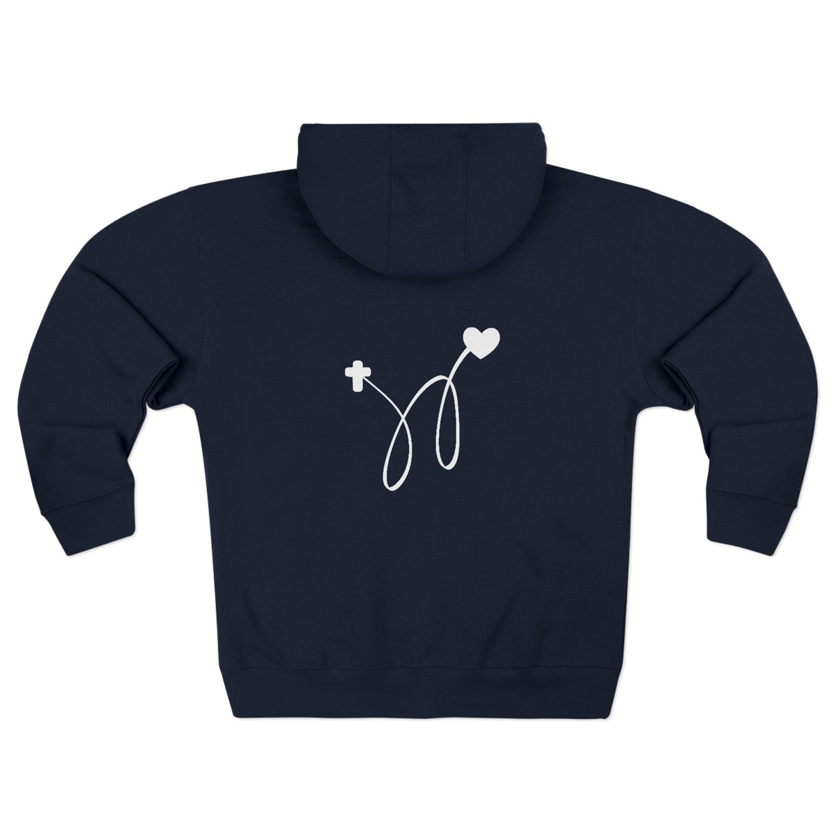 Cross & Heart Zip Hoodie