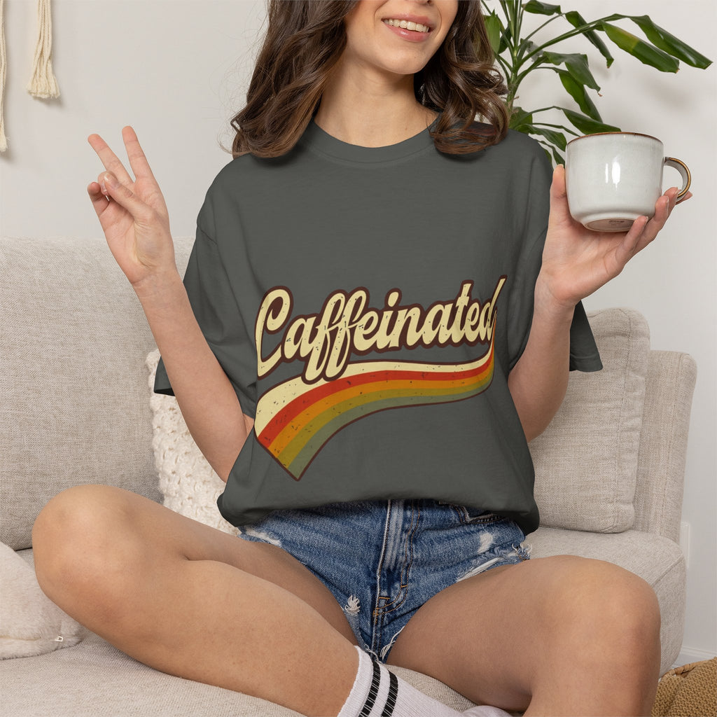 Caffeinated Retro Rainbow T-Shirt