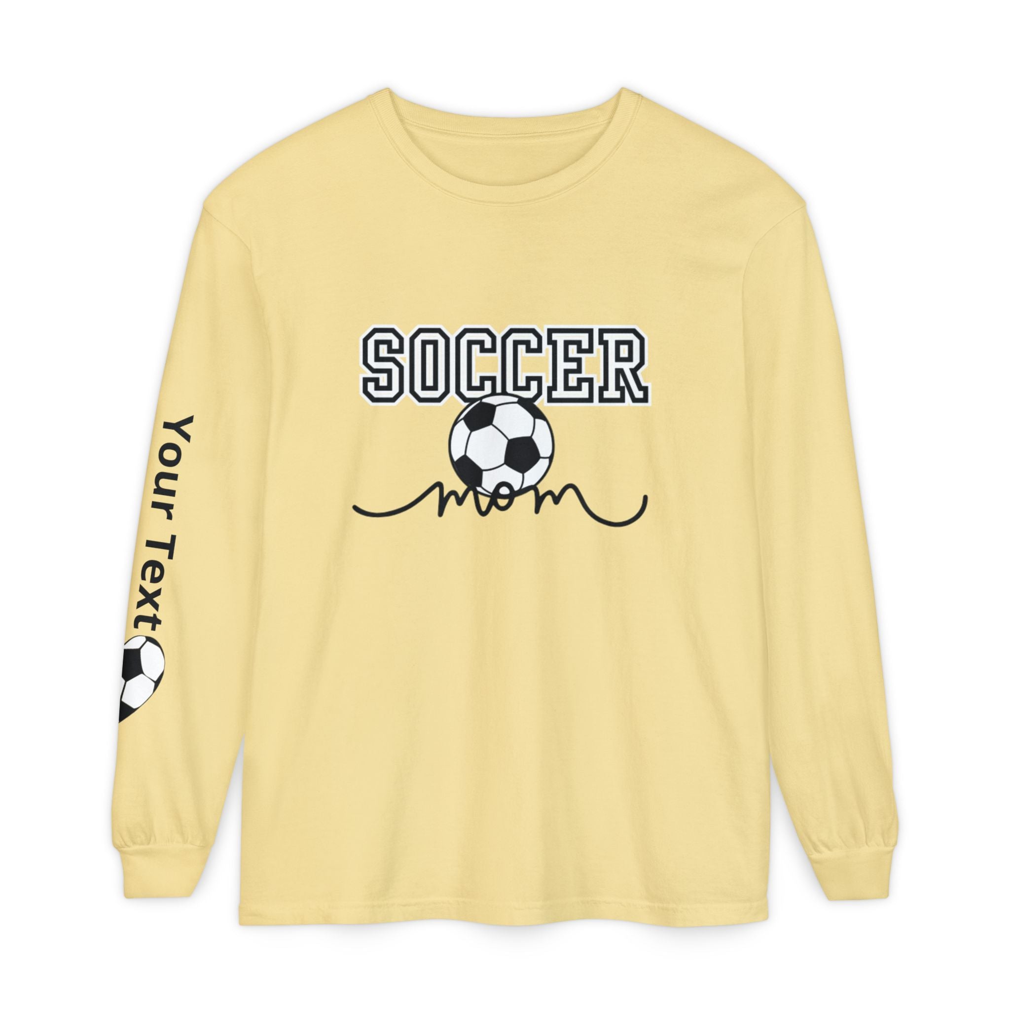 Personalized Soccer Mom Long Sleeve T-Shirt
