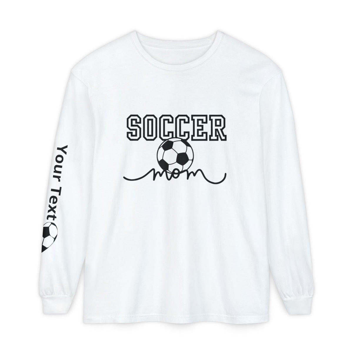 Personalized Soccer Mom Long Sleeve T-Shirt