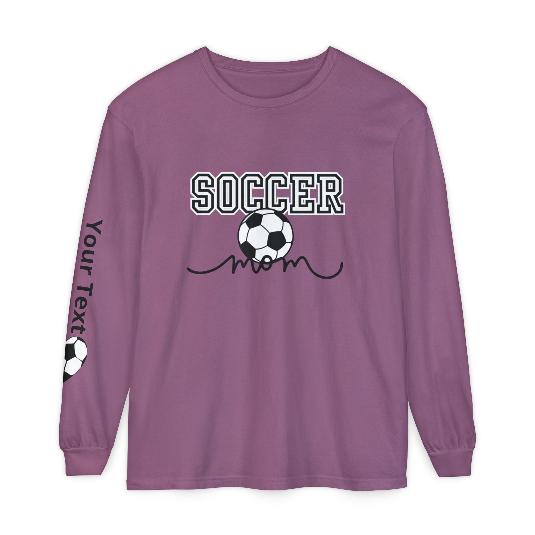 Personalized Soccer Mom Long Sleeve T-Shirt
