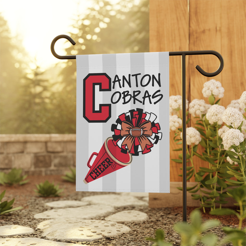 Canton Cobras Cheer Garden Flag - School Spirit Yard Banner