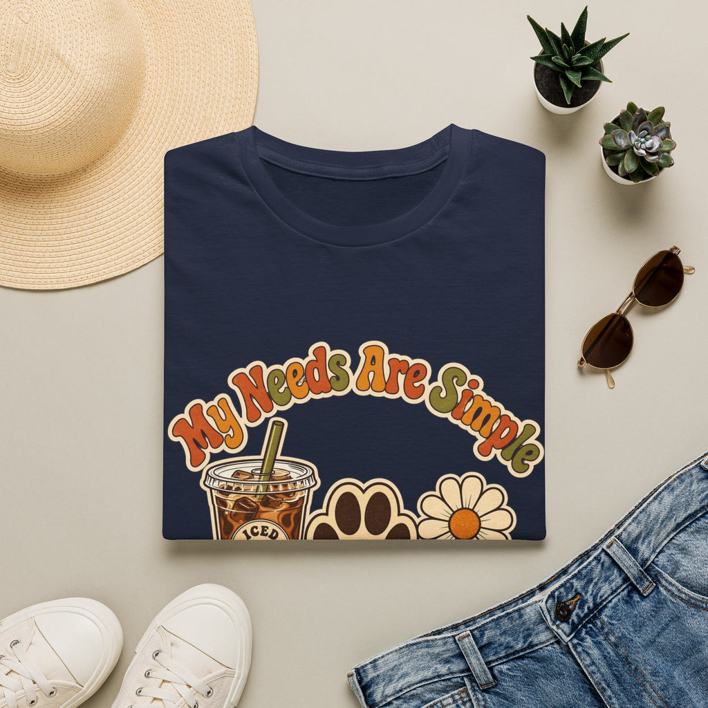My Needs Are Simple Paw & Iced Coffee Graphic T-Shirt