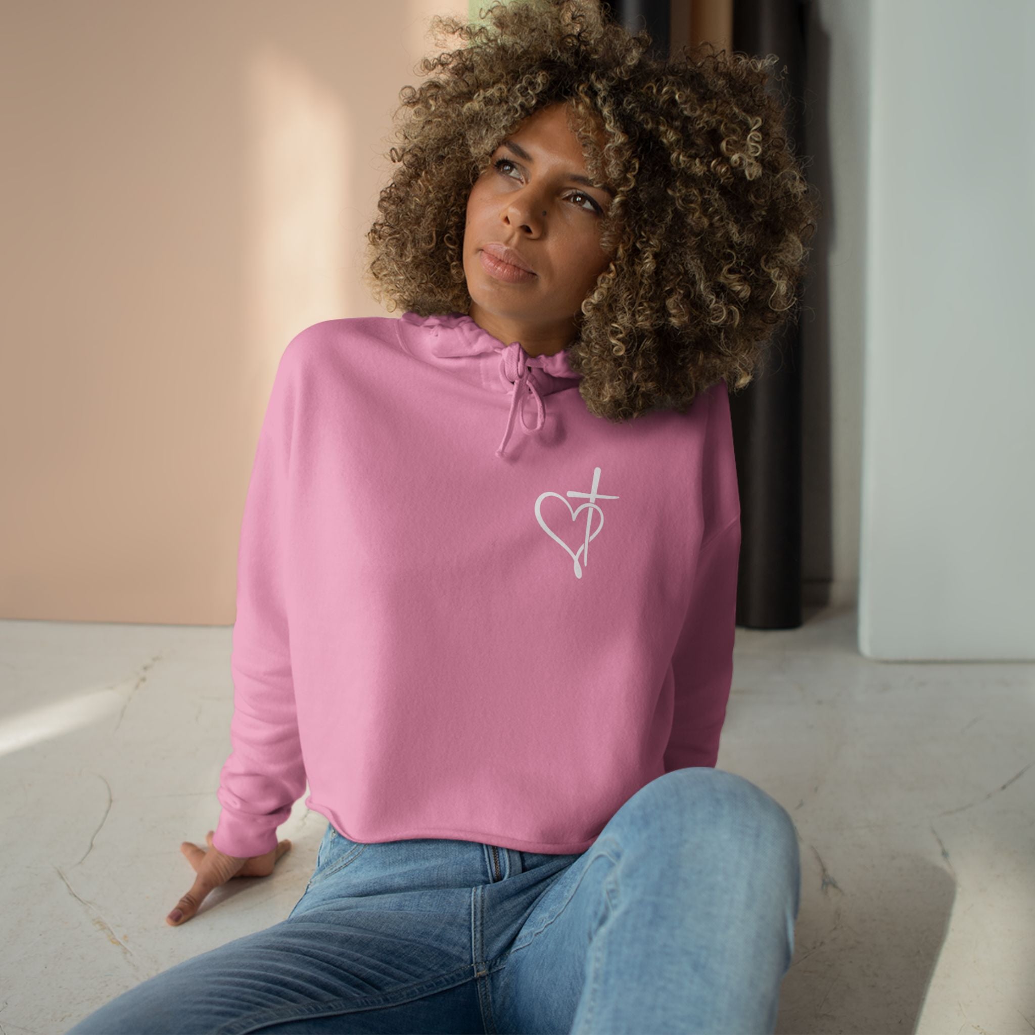 Faith Crop Front & Back Hoodie