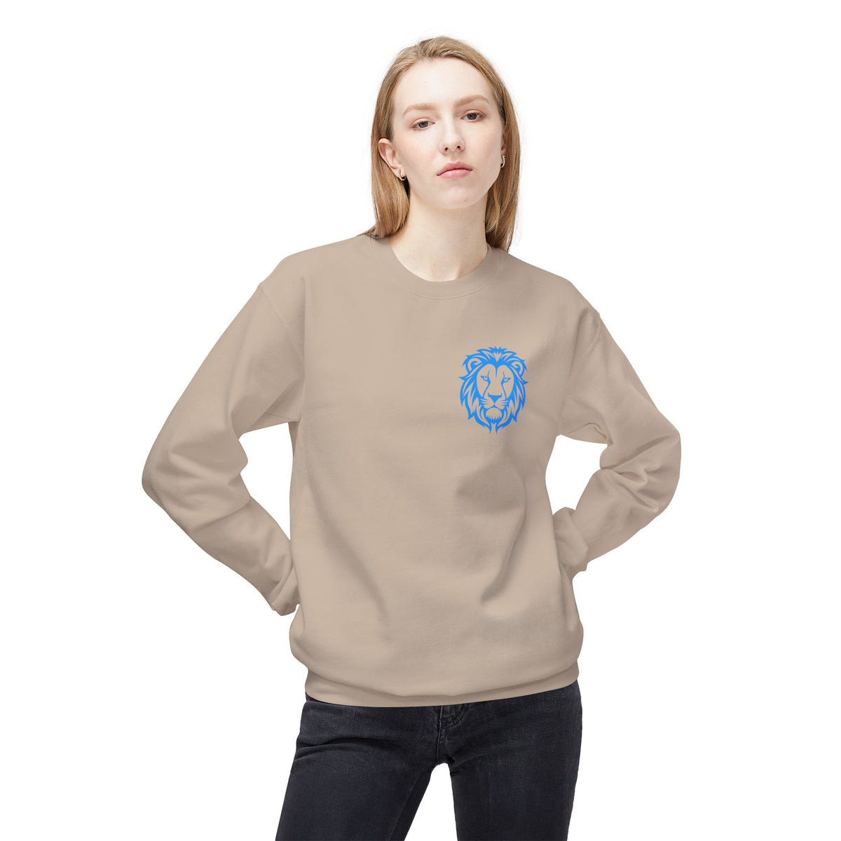 Detroit Sundays Front & Back Crewneck Sweatshirt, Cozy Unisex Fleece