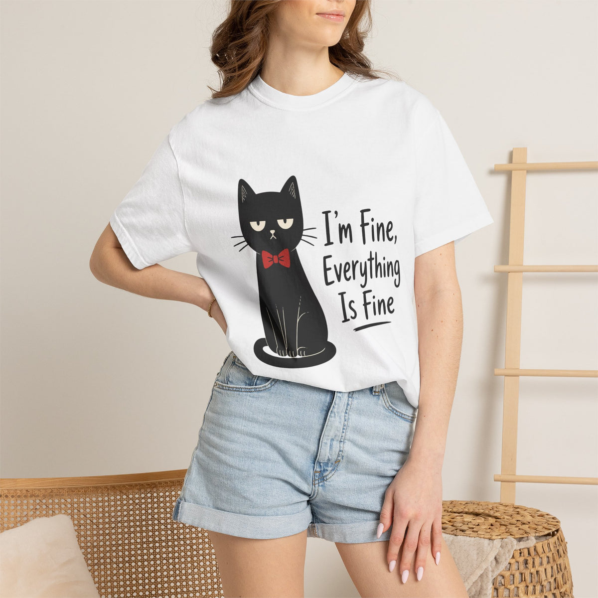 I'm Fine Everything Is Fine Cat T-Shirt
