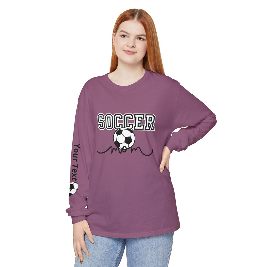 Personalized Soccer Mom Long Sleeve T-Shirt
