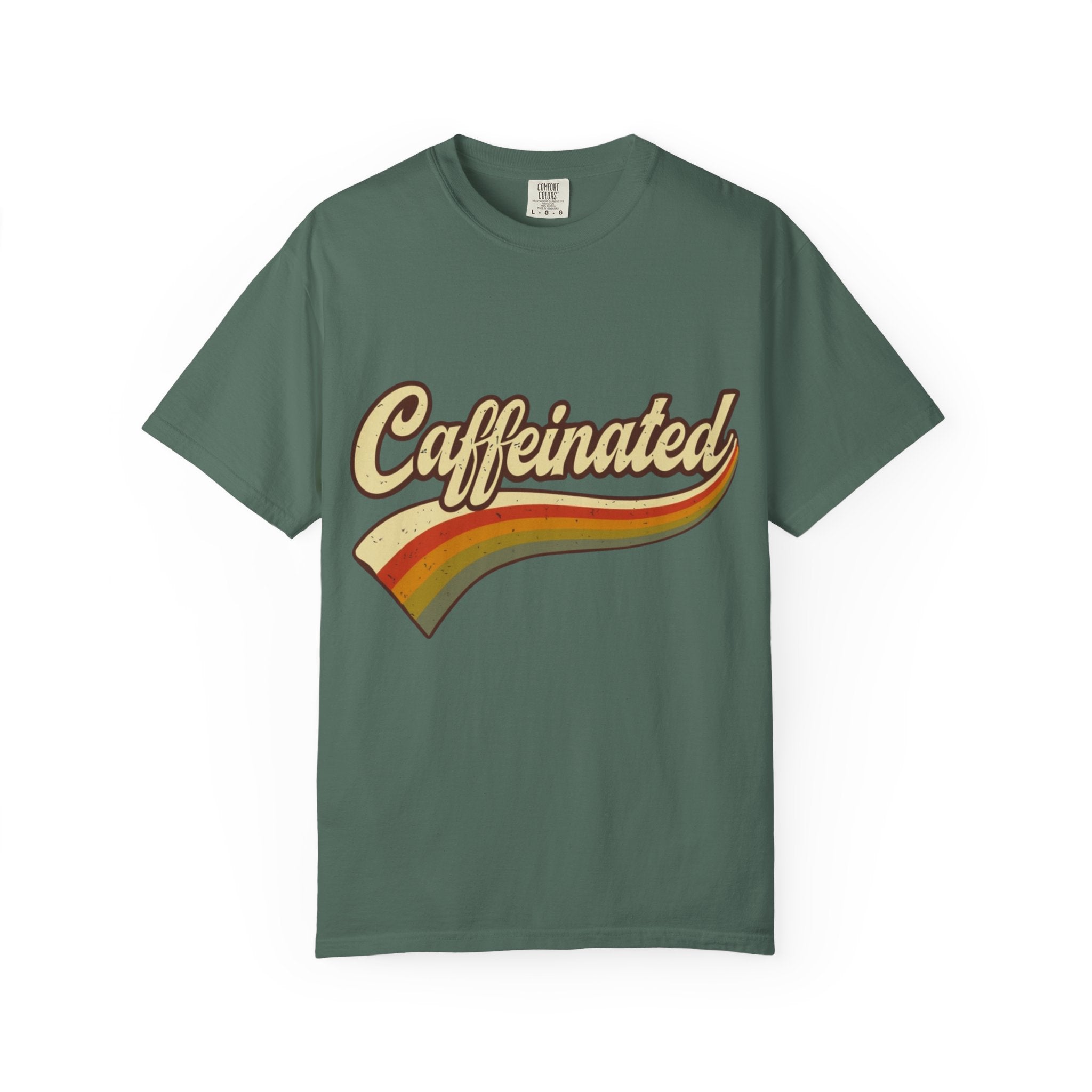 Caffeinated Retro Rainbow T-Shirt