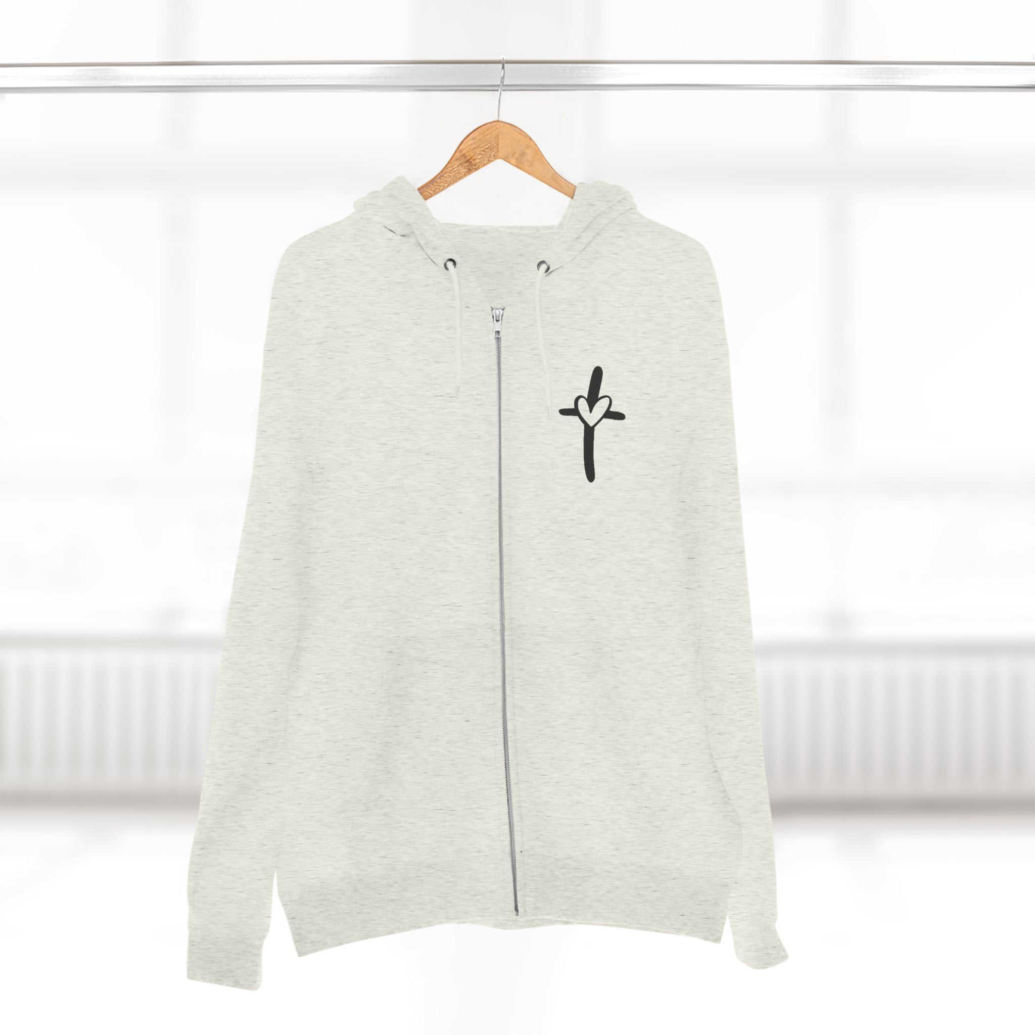 Cross & Heart Zip Hoodie