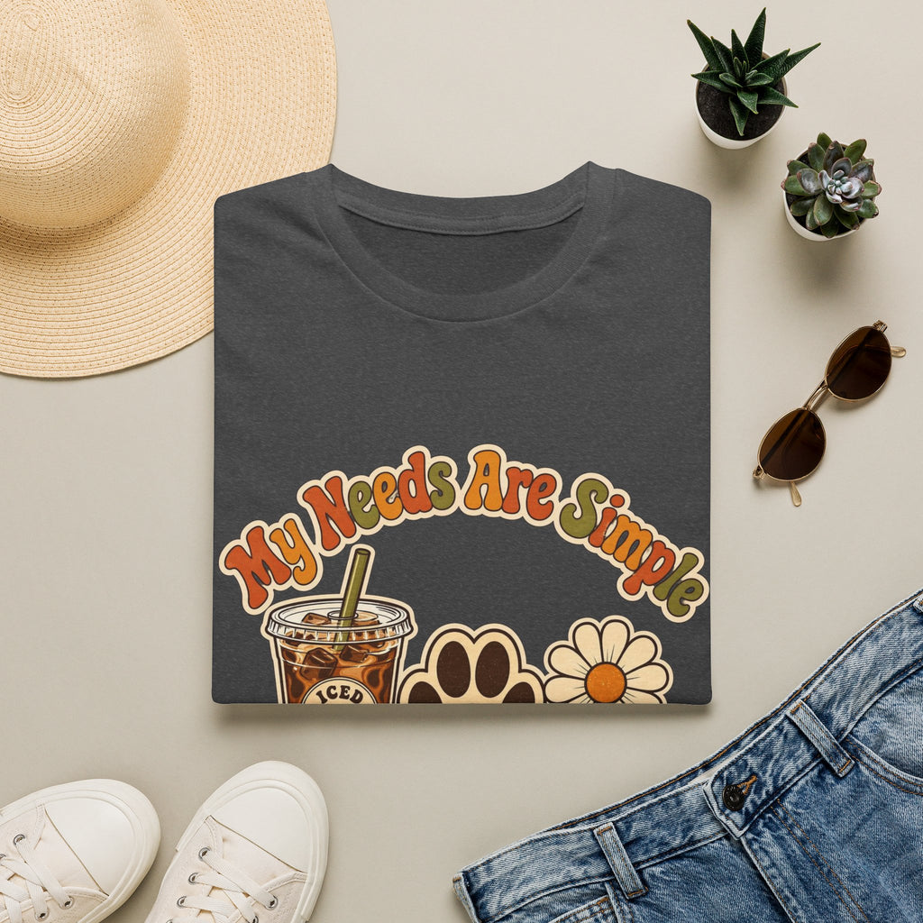 My Needs Are Simple Paw & Iced Coffee Graphic T-Shirt