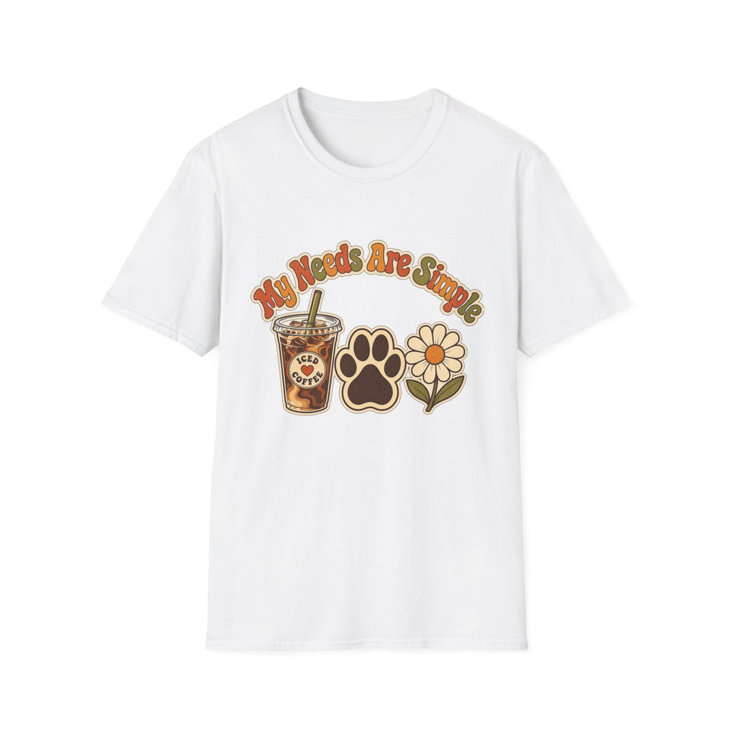 My Needs Are Simple Paw & Iced Coffee Graphic T-Shirt