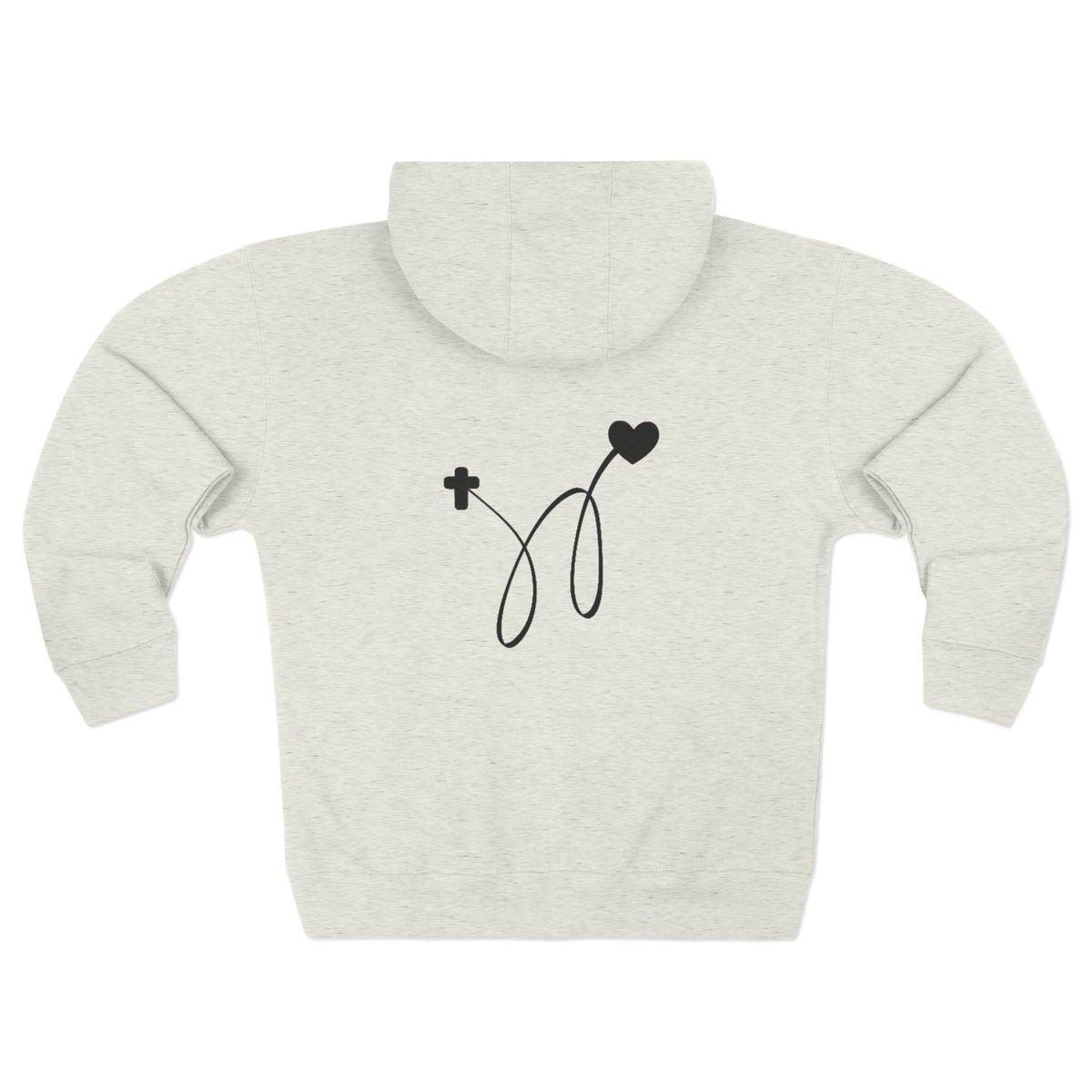 Cross & Heart Zip Hoodie