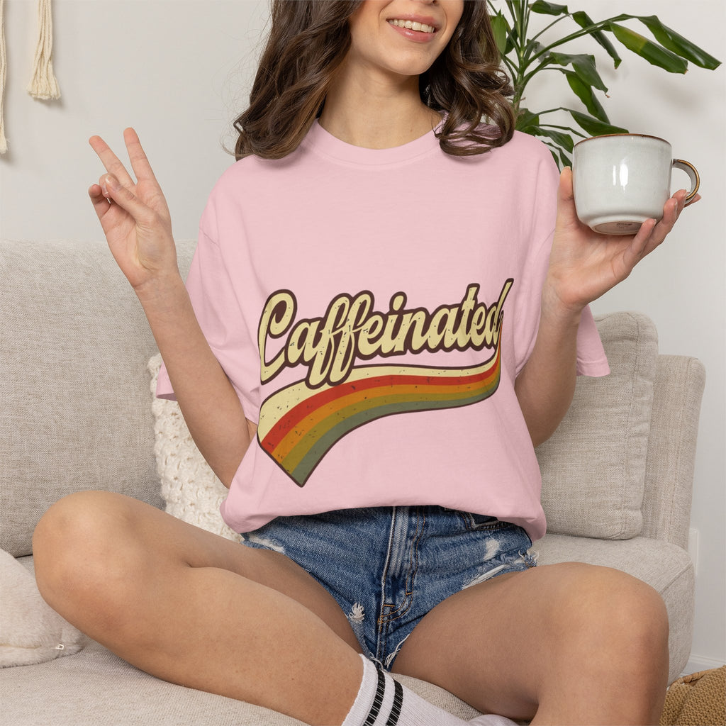 Caffeinated Retro Rainbow T-Shirt