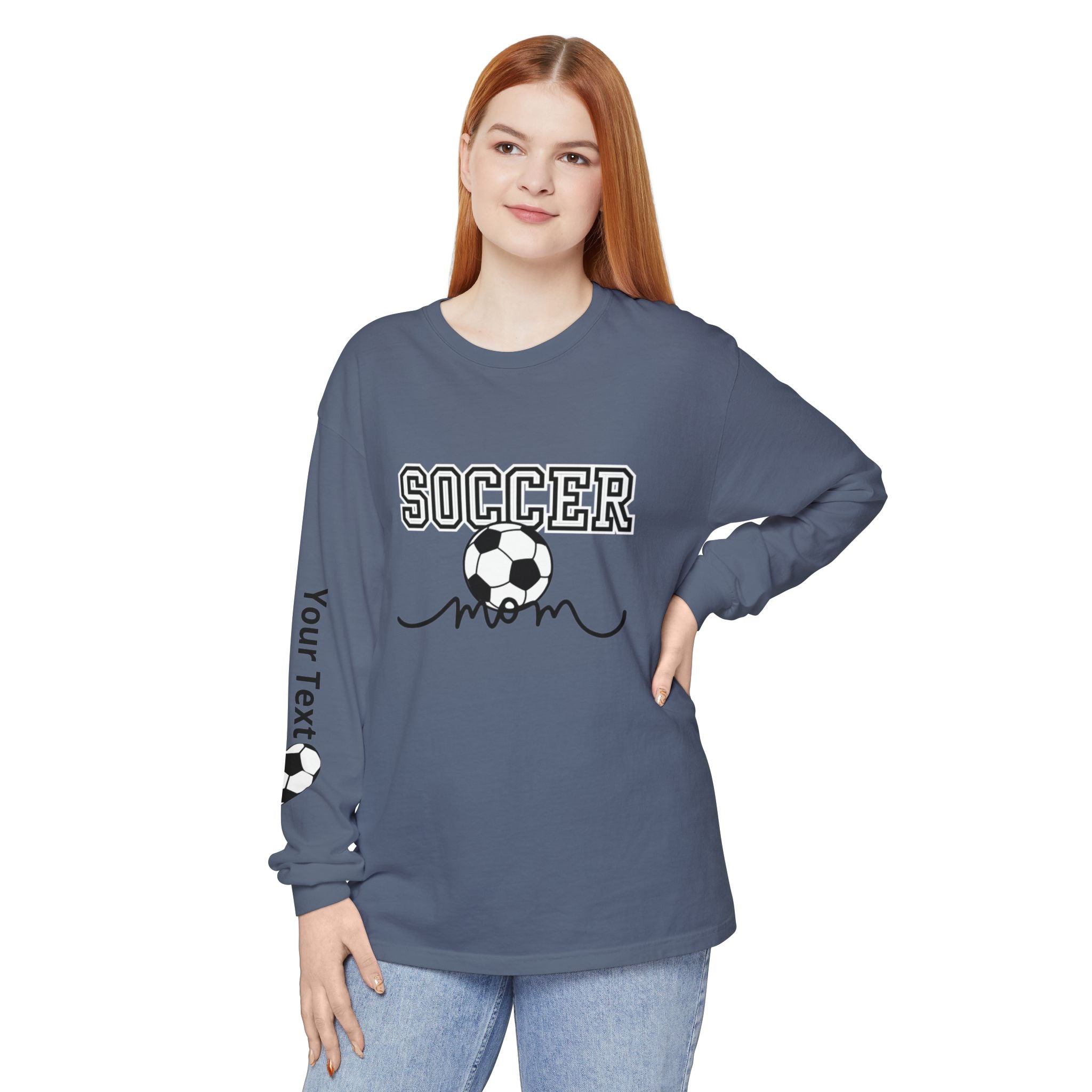 Personalized Soccer Mom Long Sleeve T-Shirt