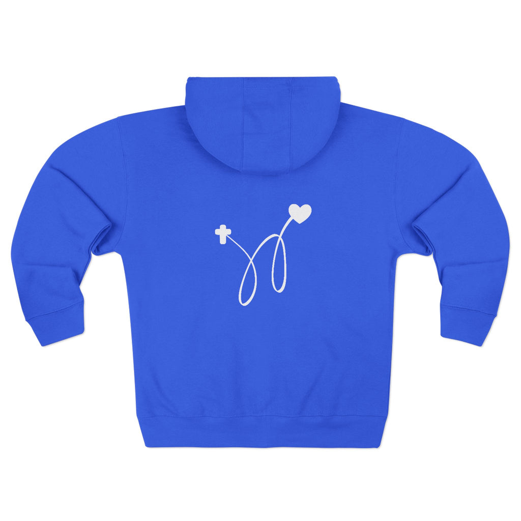 Cross & Heart Zip Hoodie