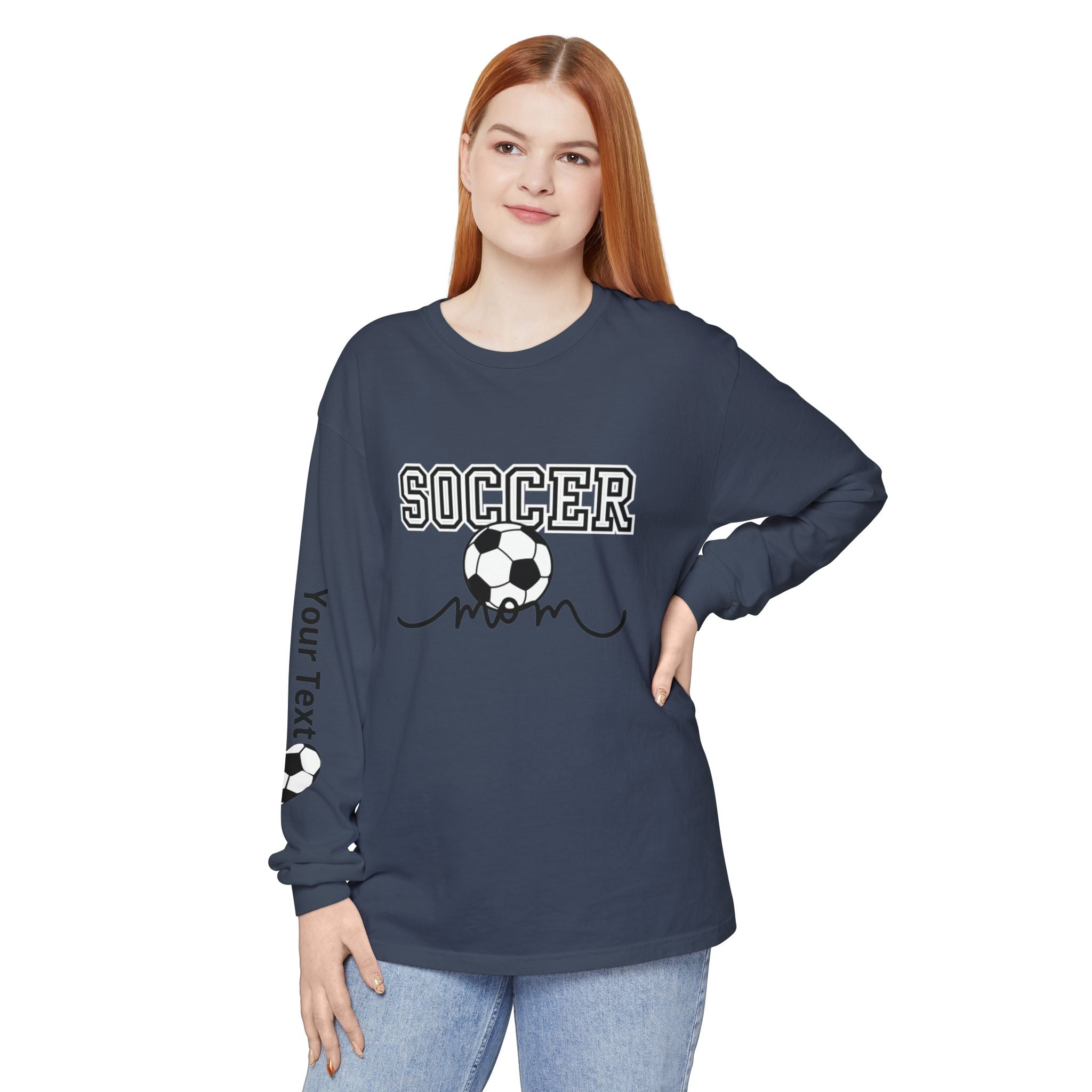 Personalized Soccer Mom Long Sleeve T-Shirt