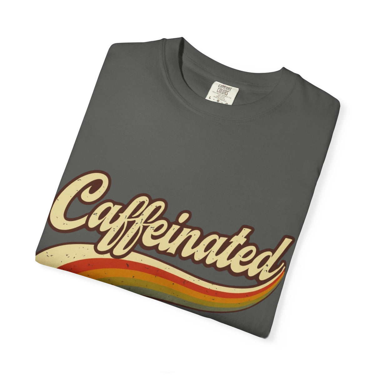 Caffeinated Retro Rainbow T-Shirt