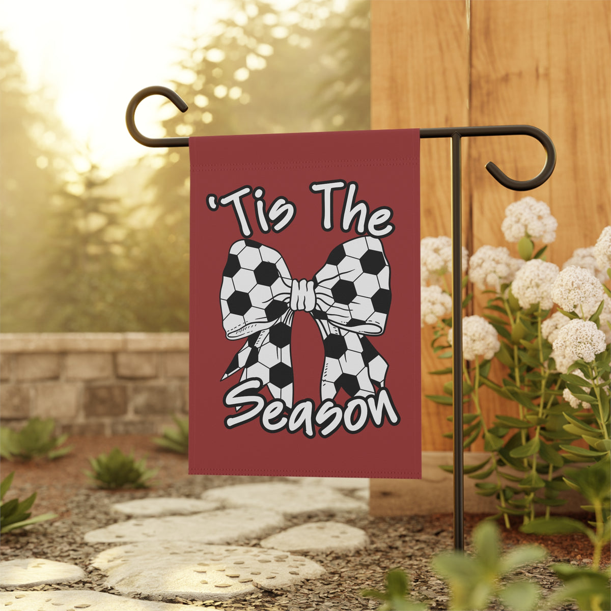 Soccer 'Tis The Season Garden Flag