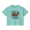 Football Mom Boxy Tee, Stylish Tee for Sports Moms, Cute Graphic T-Shirt, Perfect for Game Day, Gift for Mother's Day