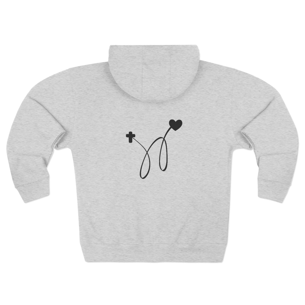Cross & Heart Zip Hoodie
