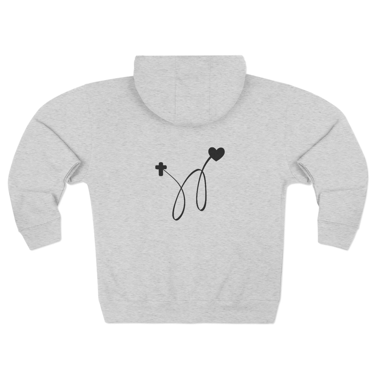 Cross & Heart Zip Hoodie