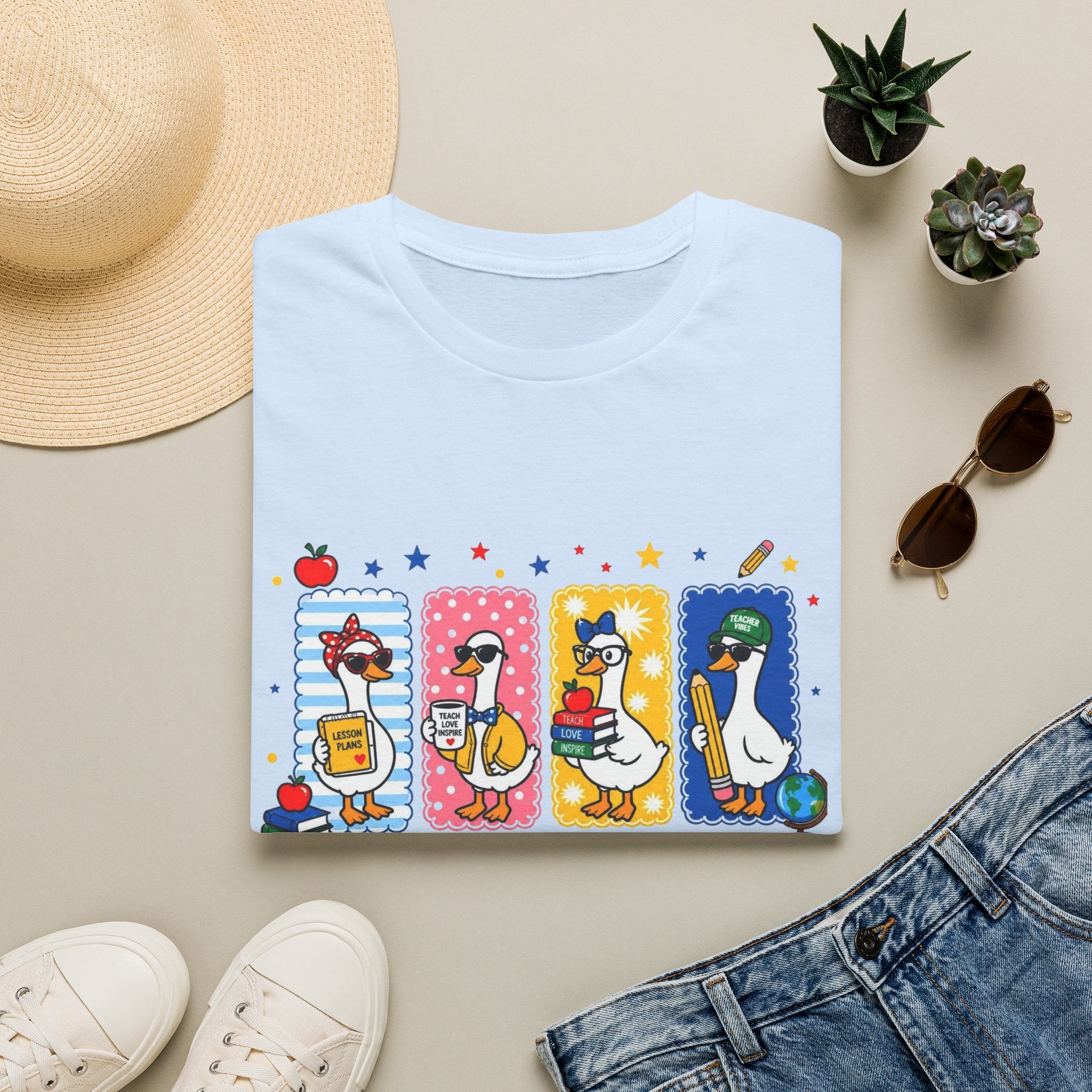 Teacher Ducks Graphic T-Shirt