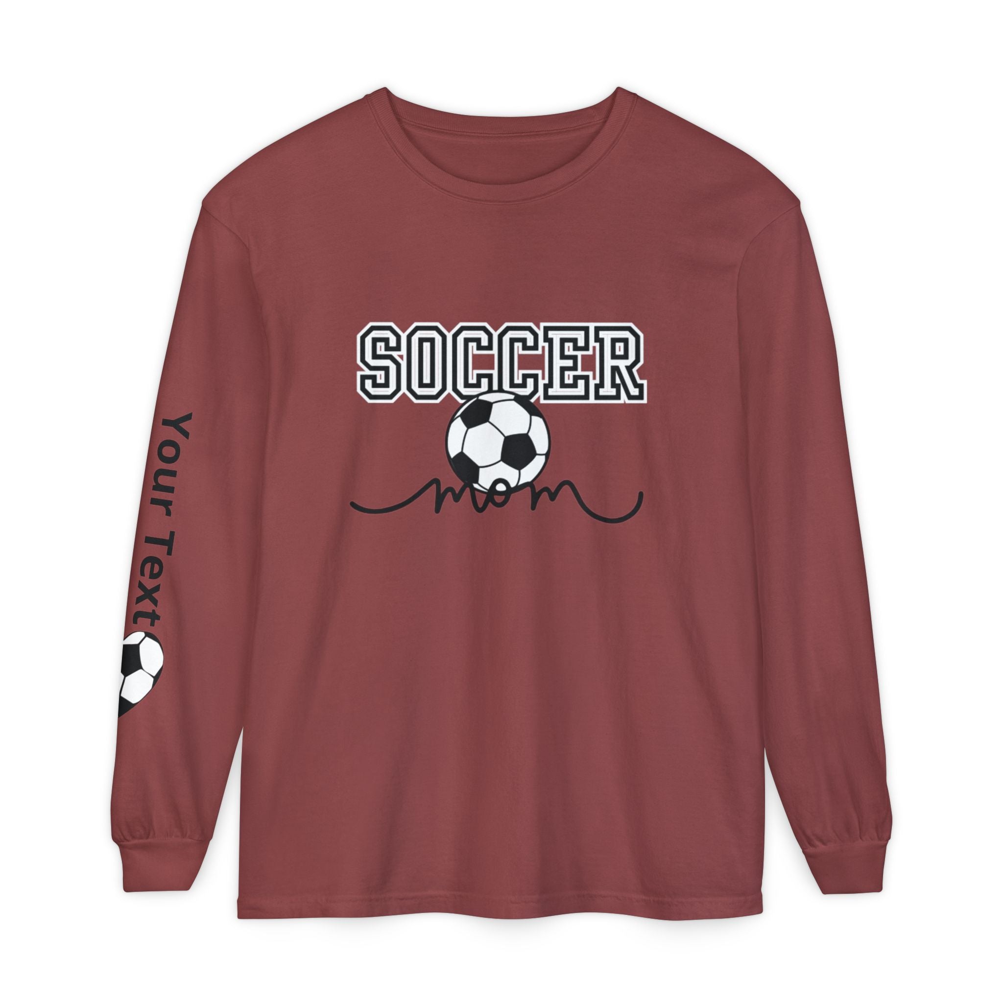 Personalized Soccer Mom Long Sleeve T-Shirt