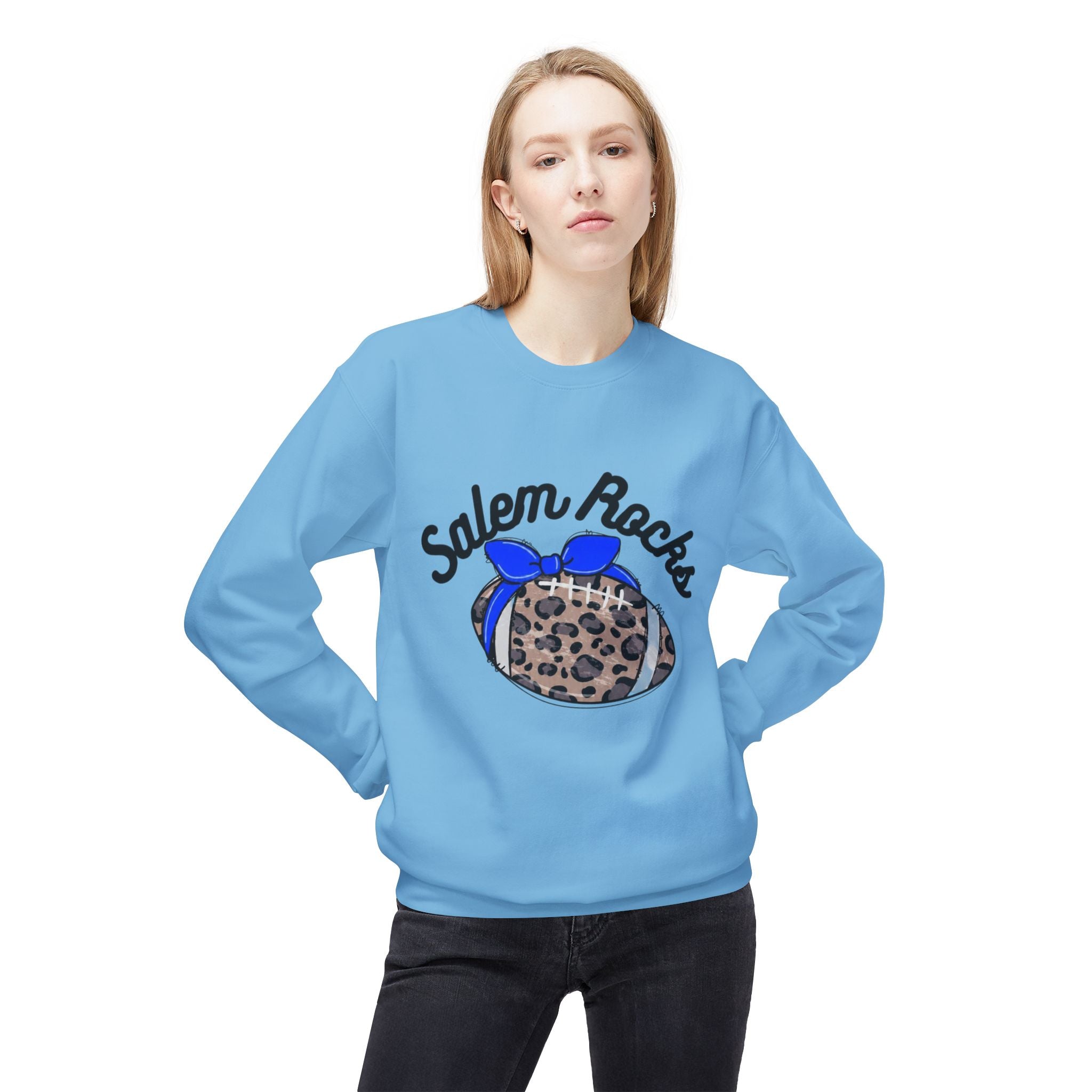 Salem Rocks Football Crewneck Sweatshirt, Unisex Fleece Pullover, Comfortable Streetwear