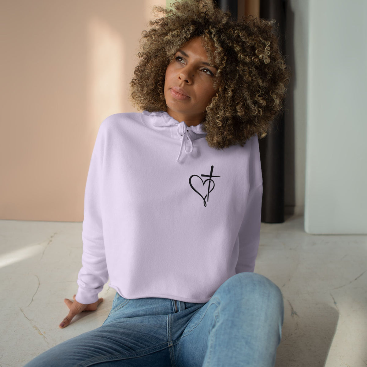 Faith Crop Front & Back Hoodie