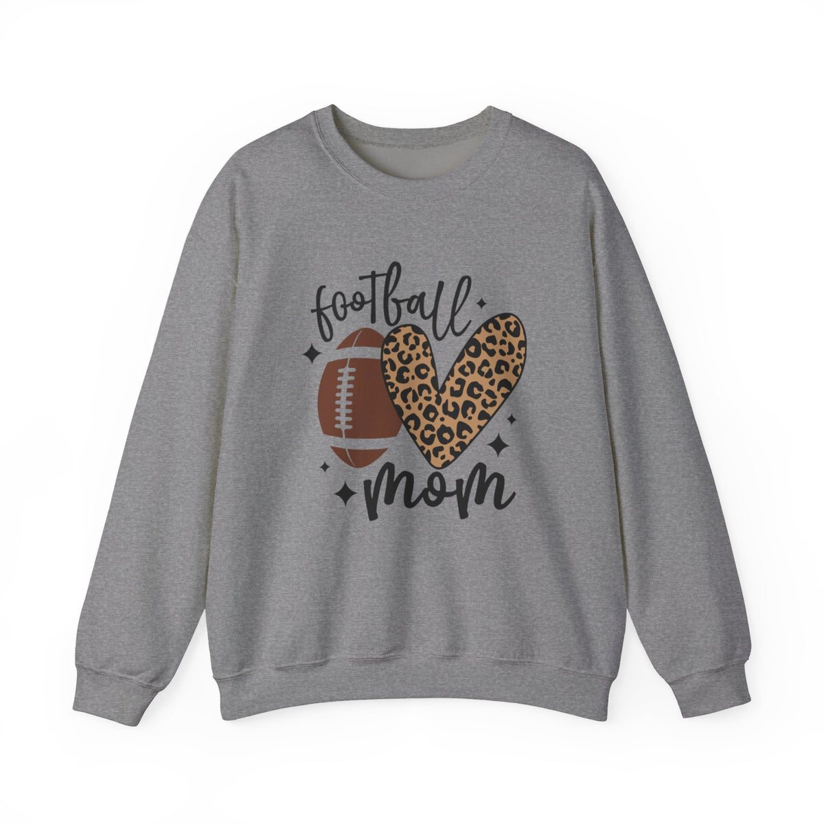 Football Mom Leopard Print Sweatshirt - Cozy Crewneck Gift for Sports Moms, Game Day Apparel, Fall Fashion