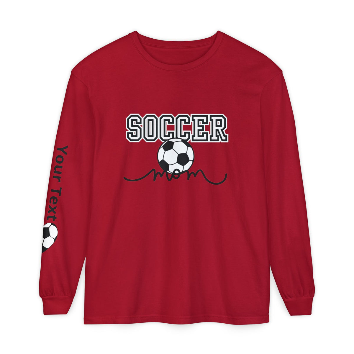 Personalized Soccer Mom Long Sleeve T-Shirt
