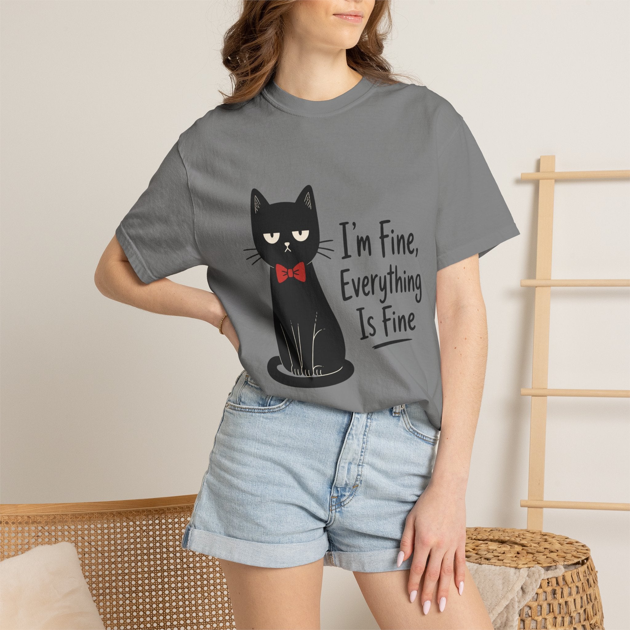 I'm Fine Everything Is Fine Cat T-Shirt