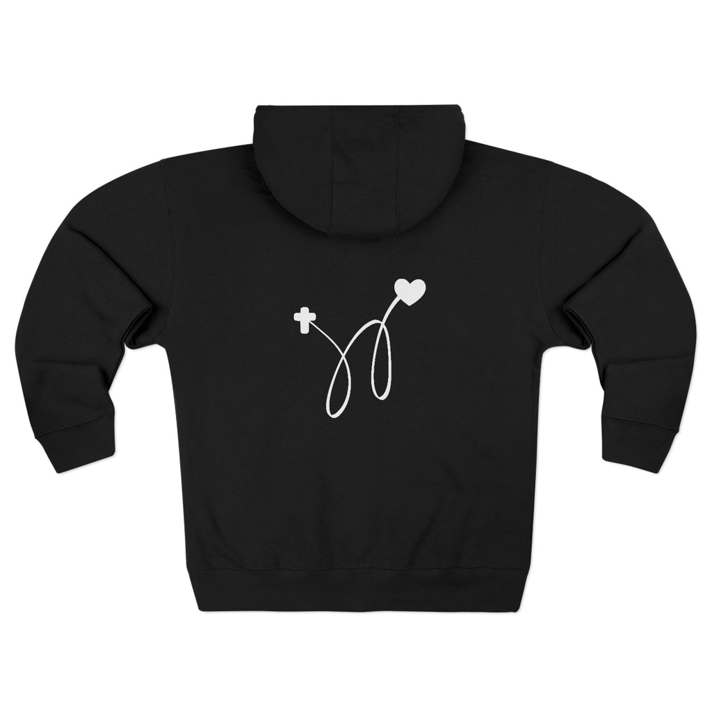 Cross & Heart Zip Hoodie