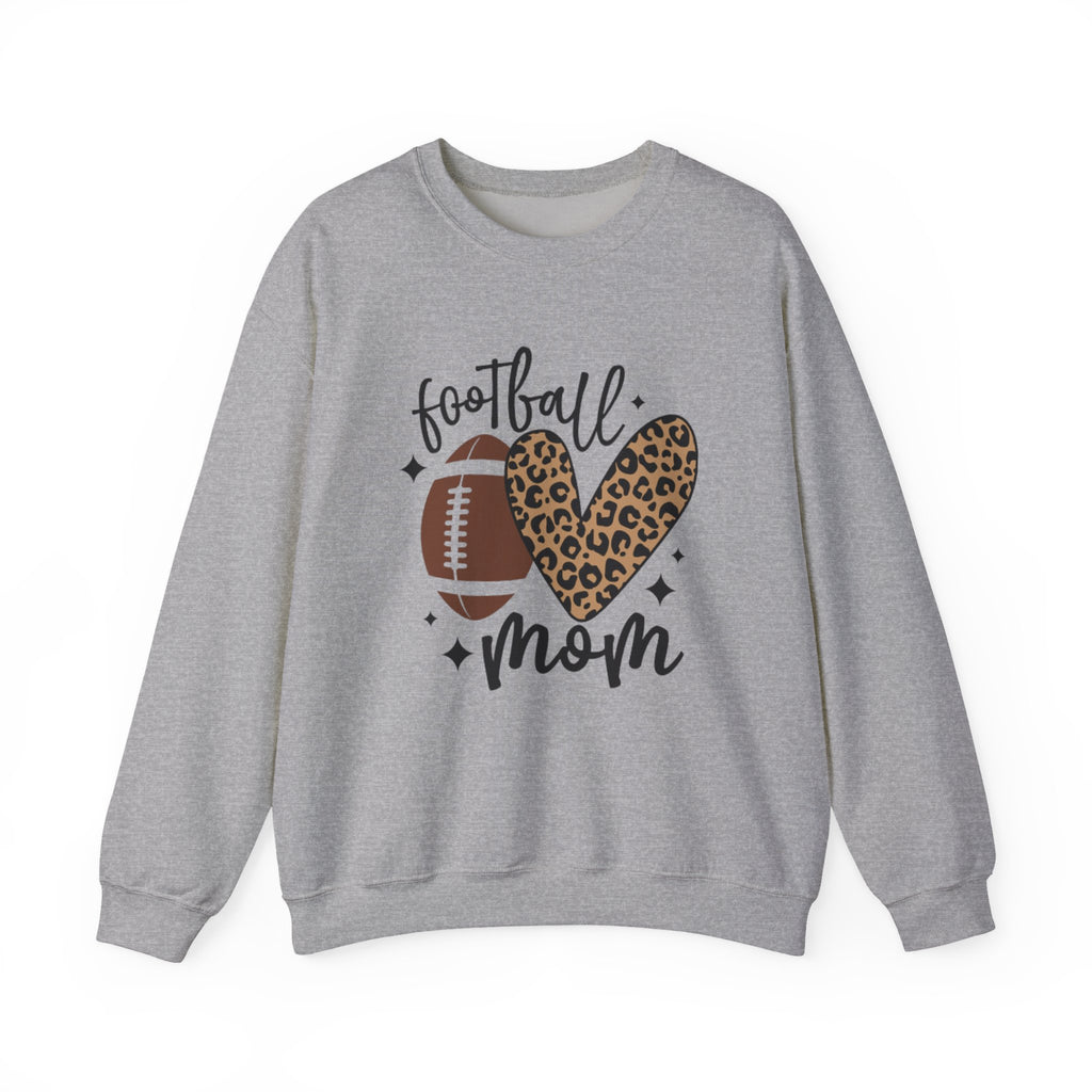 Football Mom Leopard Print Sweatshirt - Cozy Crewneck Gift for Sports Moms, Game Day Apparel, Fall Fashion