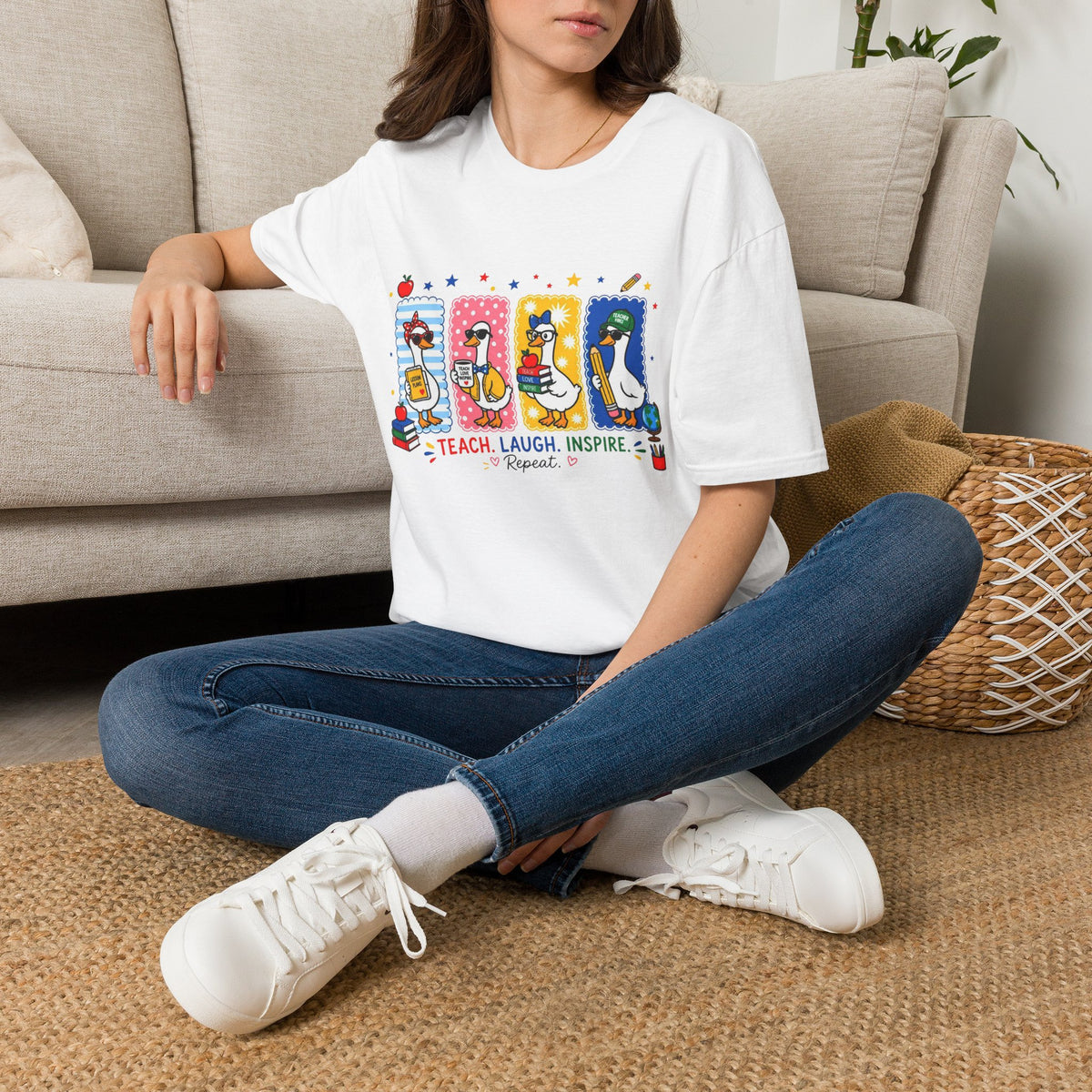 Teacher Ducks Graphic T-Shirt