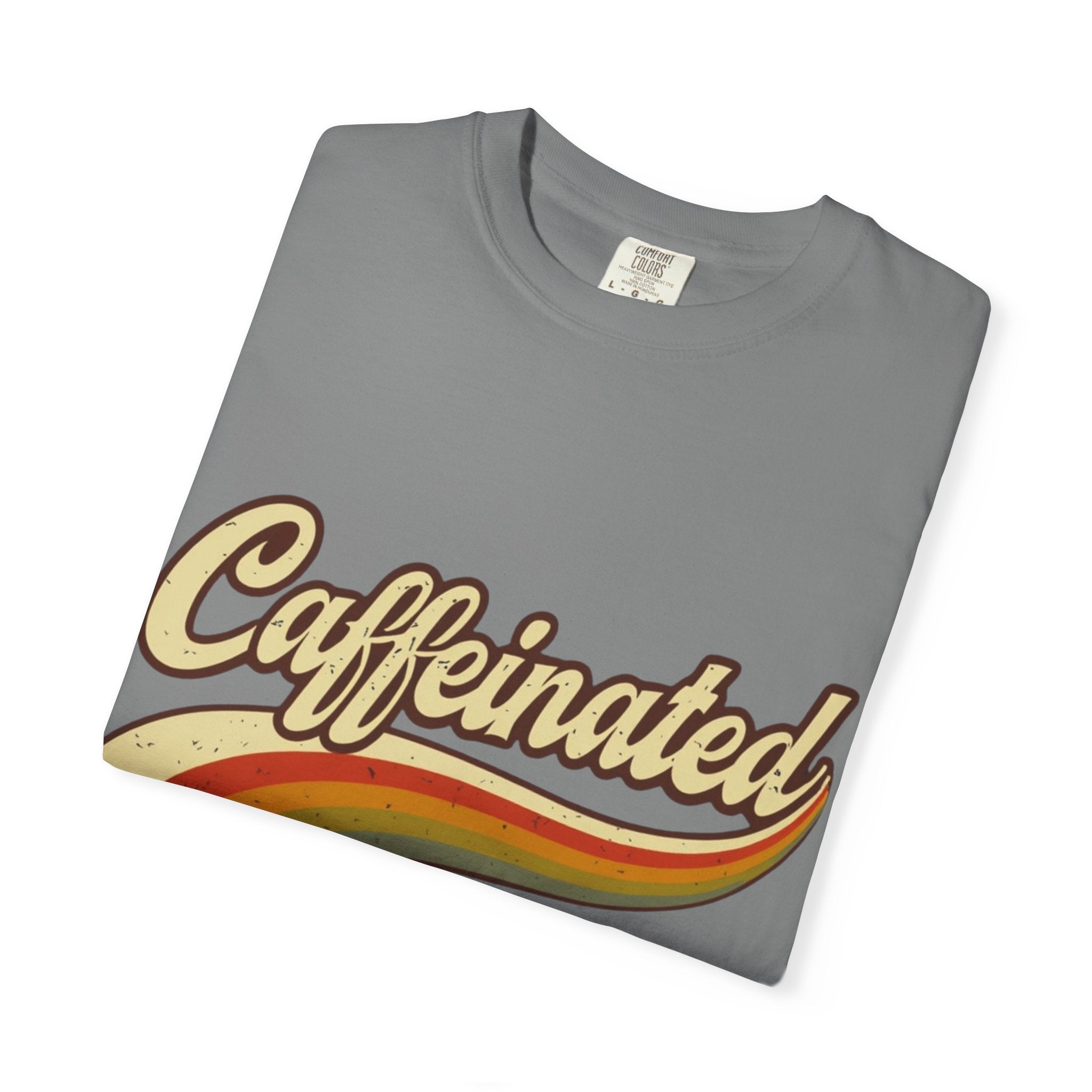 Caffeinated Retro Rainbow T-Shirt
