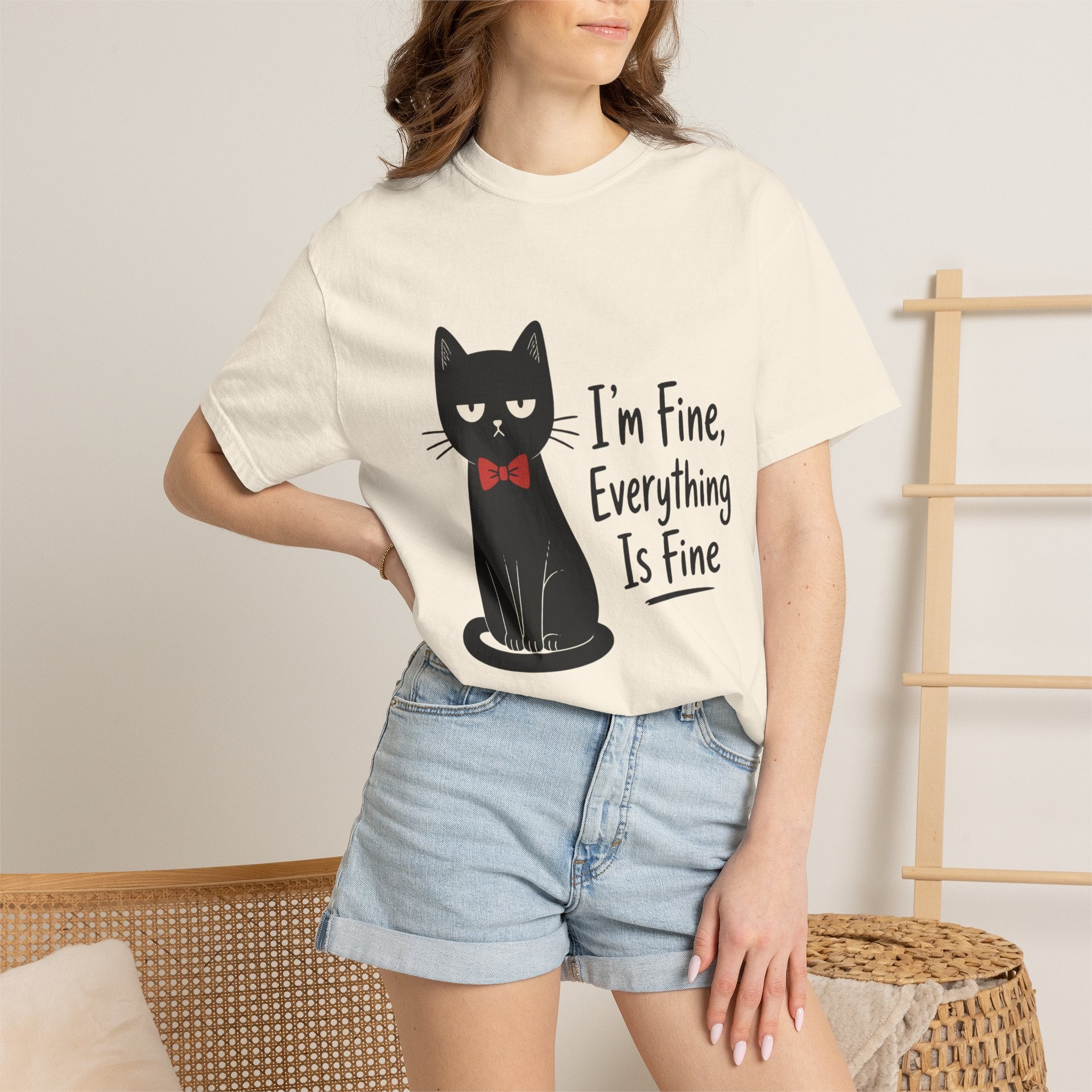 I'm Fine Everything Is Fine Cat T-Shirt
