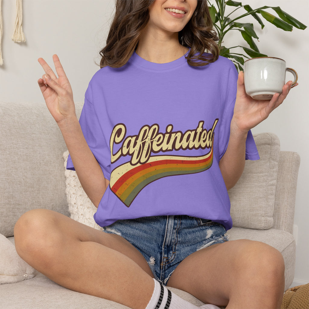 Caffeinated Retro Rainbow T-Shirt