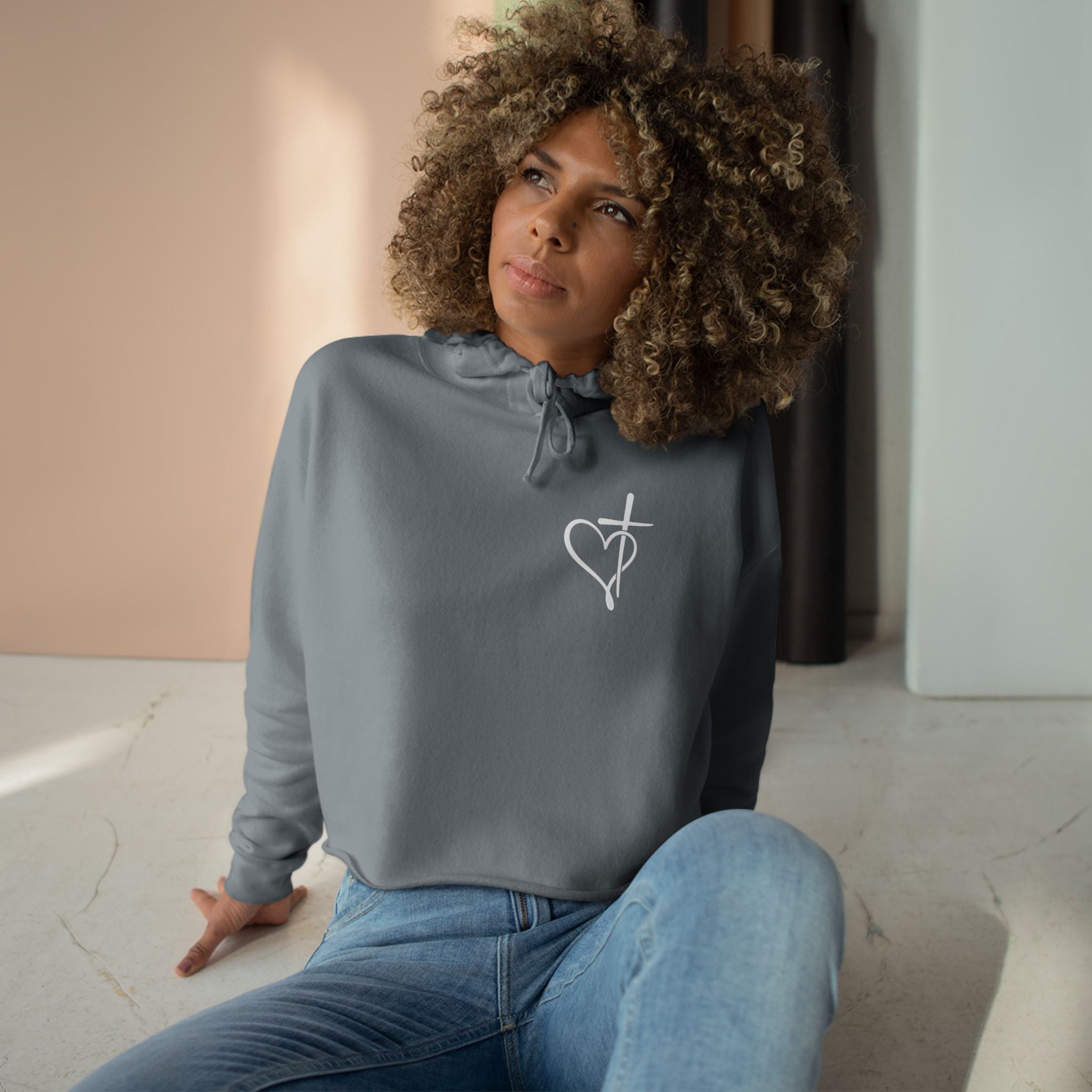 Faith Crop Front & Back Hoodie