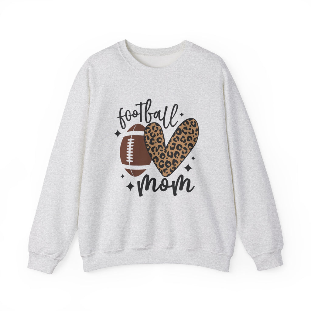 Football Mom Leopard Print Sweatshirt - Cozy Crewneck Gift for Sports Moms, Game Day Apparel, Fall Fashion
