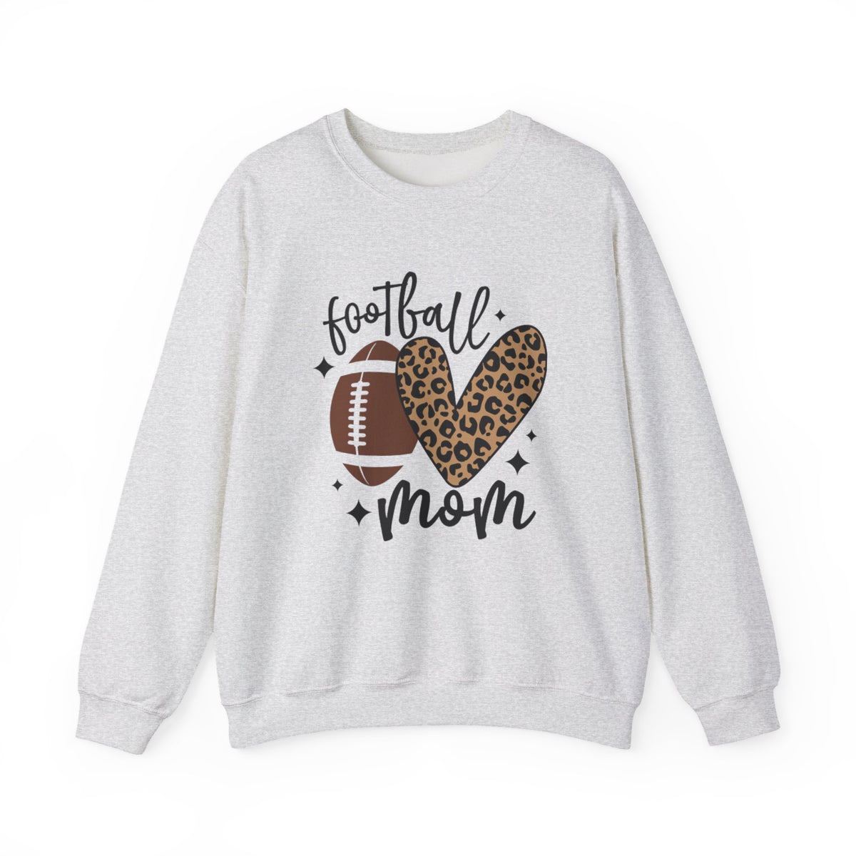 Football Mom Leopard Print Sweatshirt - Cozy Crewneck Gift for Sports Moms, Game Day Apparel, Fall Fashion